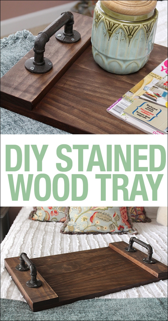 DIY stained wood tray  tutorial