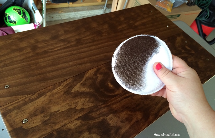 DIY wood stained tray