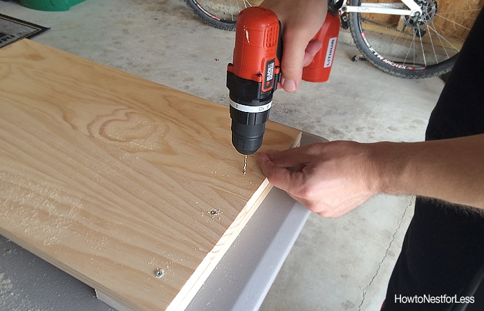 drill holes for DIY tray