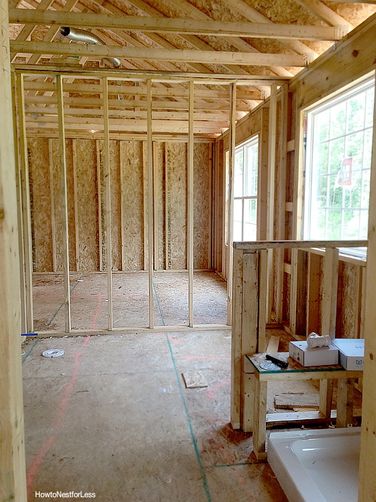 master bathroom framing