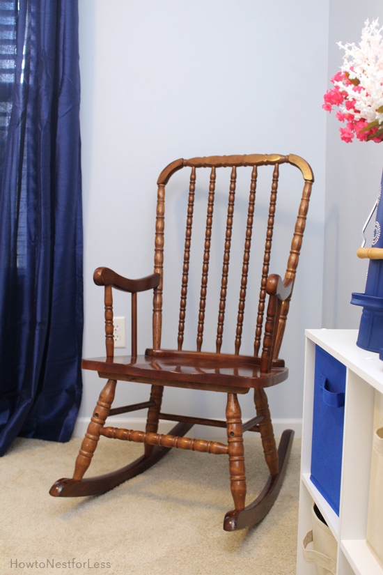 Striped rocking sale chair