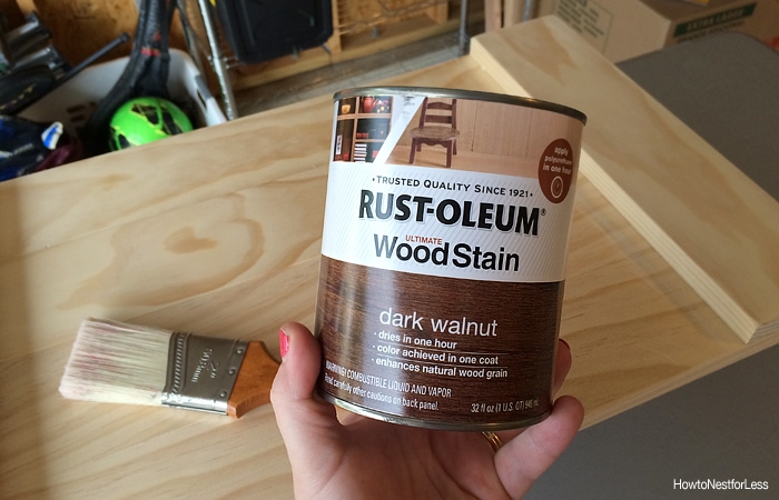 wood stain for DIY tray