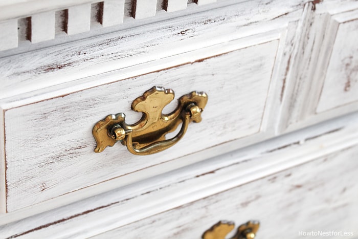 distressed white dresser