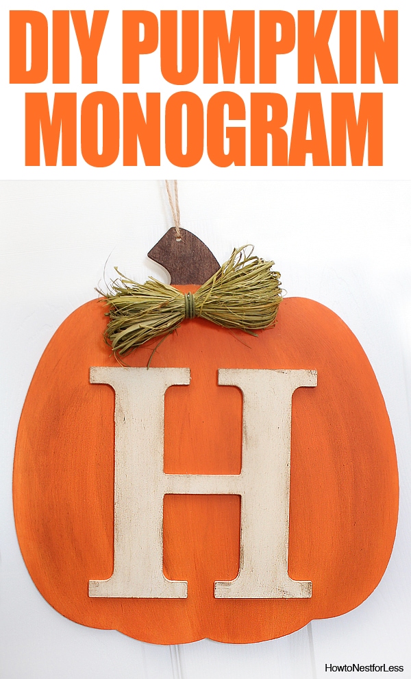 DIY pumpkin monogram