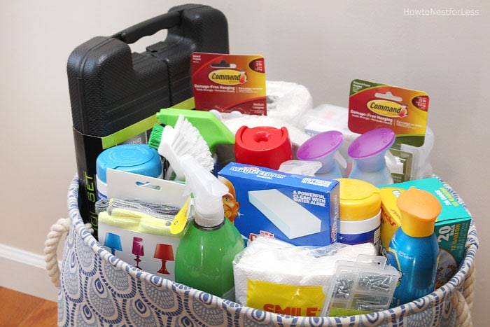 Cleaning Supply House Warming Gift Basket Survival Kit New Home Owners 