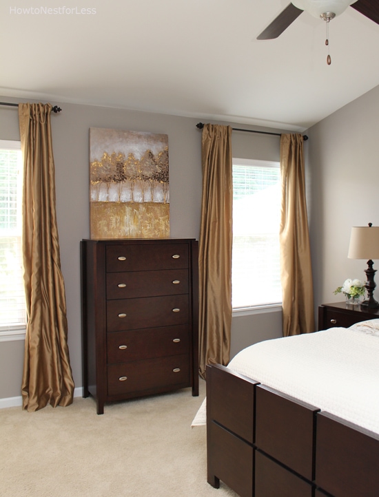 master bedroom gold gray bedroom