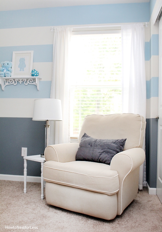 baby boy striped nursery design