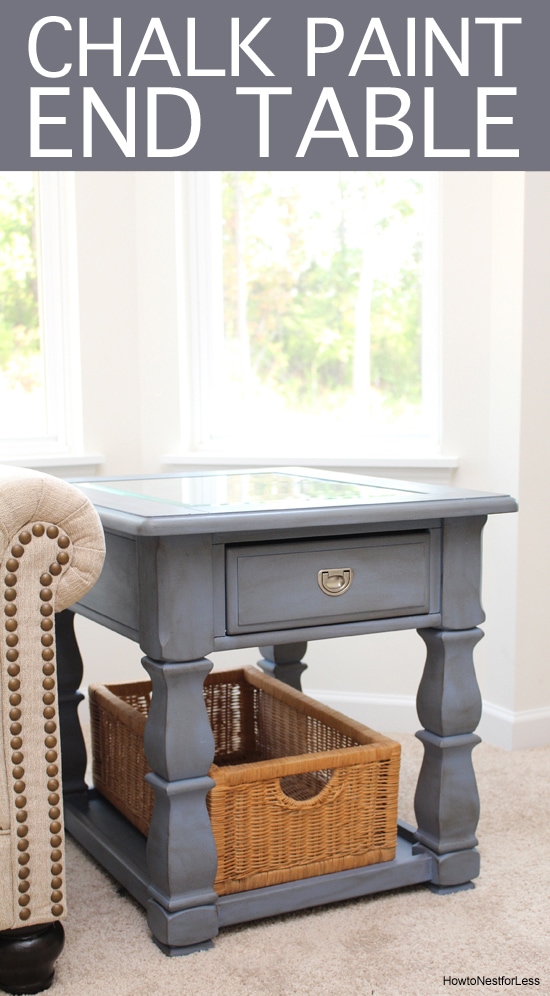 old voilet chalk paint end table