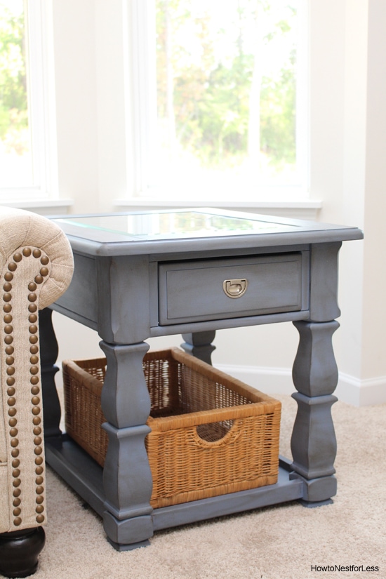 old voilet chalk paint end table