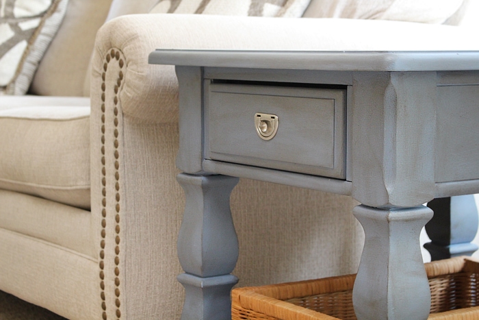 Old Violet Chalk Paint End Table