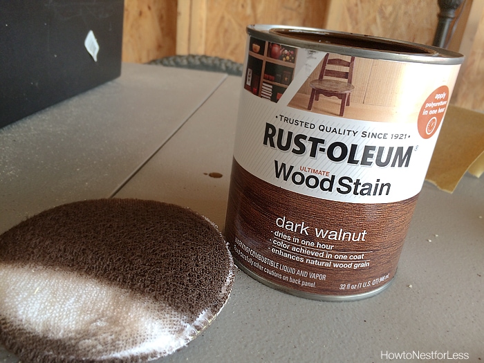 The rust - oleum wood stain.