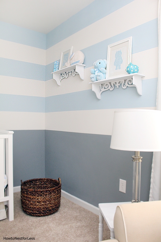 striped baby boy nursery idea