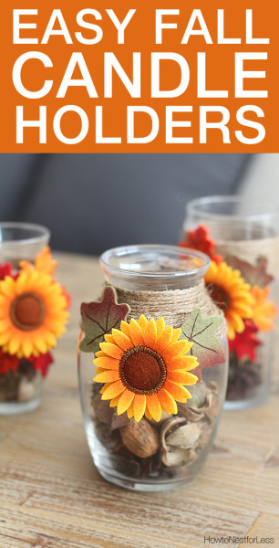 Easy DIY Fall Candle Holders - How to Nest for Less™