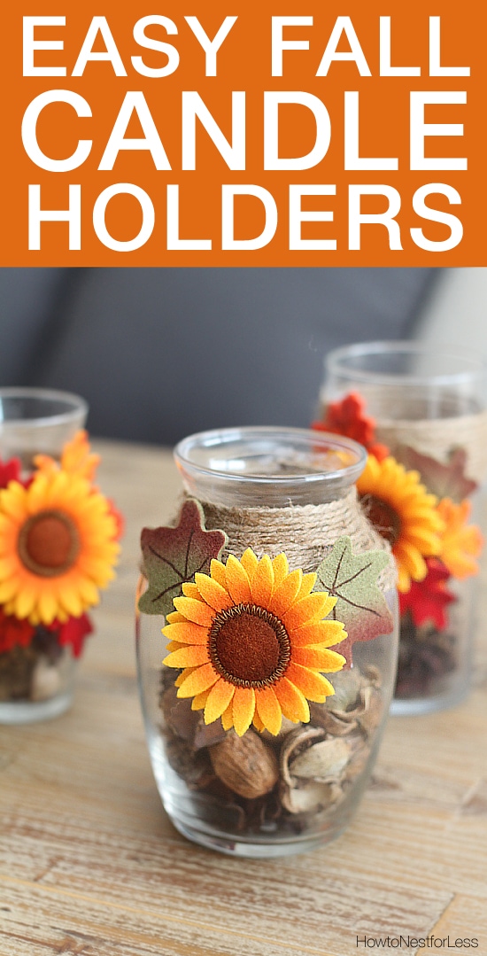 Easy Fall Candle Holders