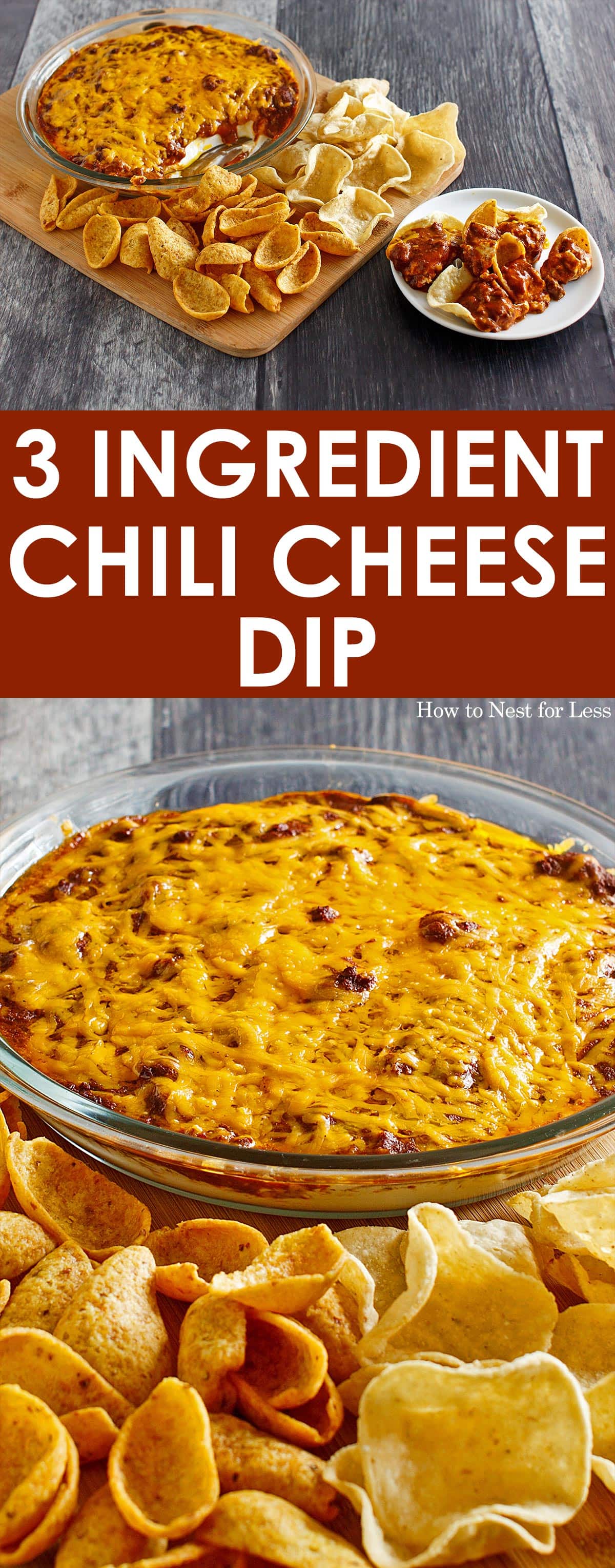 3 Ingredient Chili Cheese Dip - How To Nest For Less