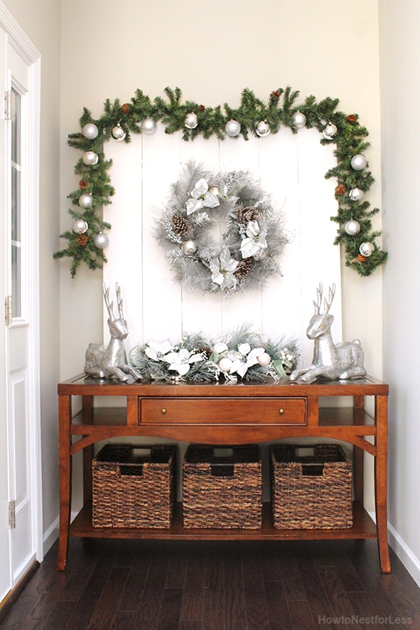 Christmas foyer console