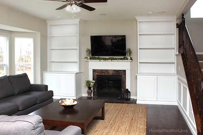 family room built ins