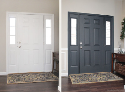 Painted Interior Front Door + GIVEAWAY - How to Nest for Less™