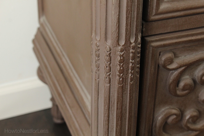 painted brown console table