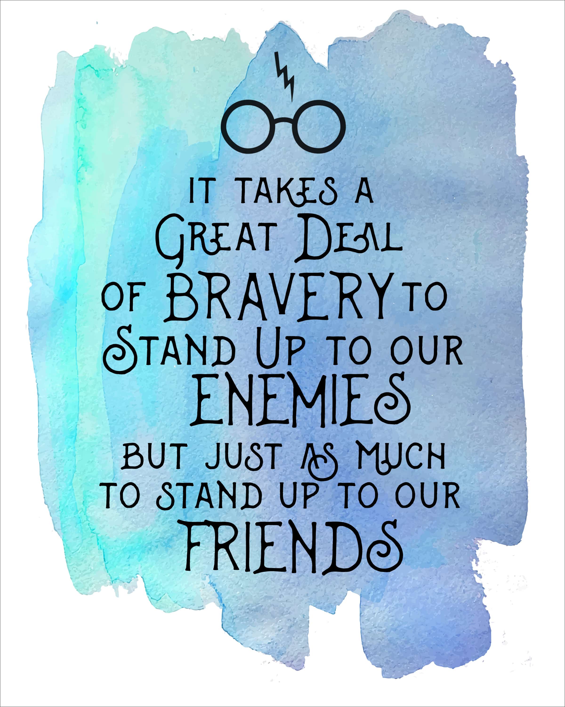 Harry Potter Watercolor Quote Printables