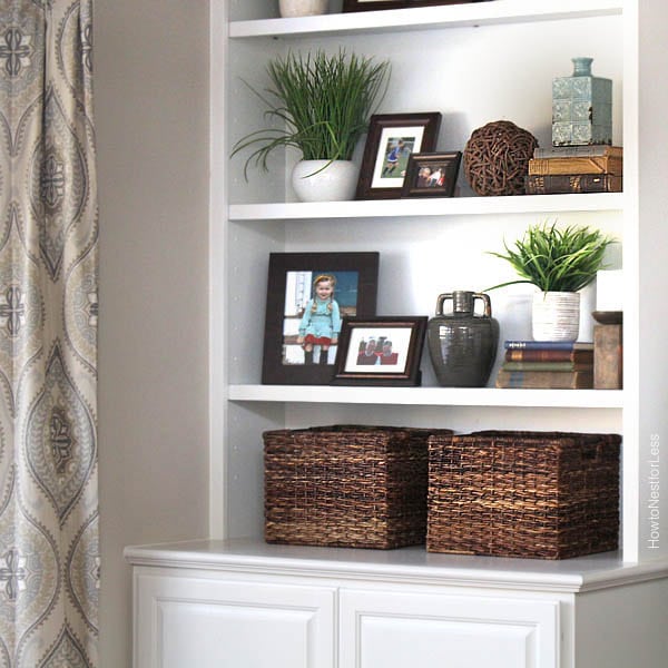 family room bookshelves