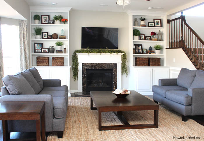 family room shelving