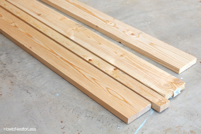 Showing the wood to build the ledges on the floor.