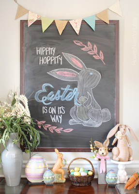 Easter Chalkboard + Free Printable