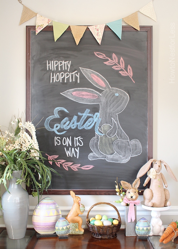 DIY easter chalkboard