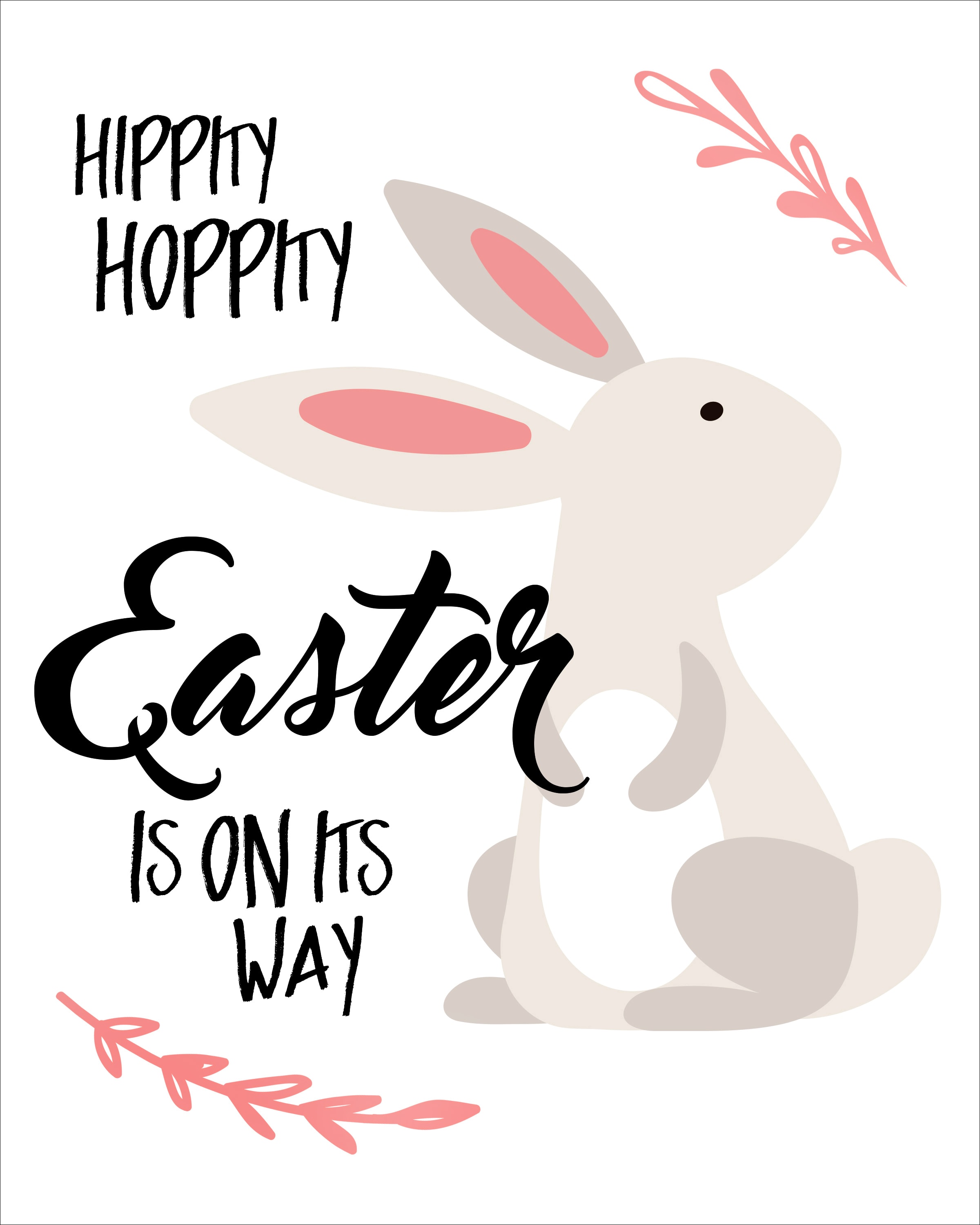 Easter bunny free printable