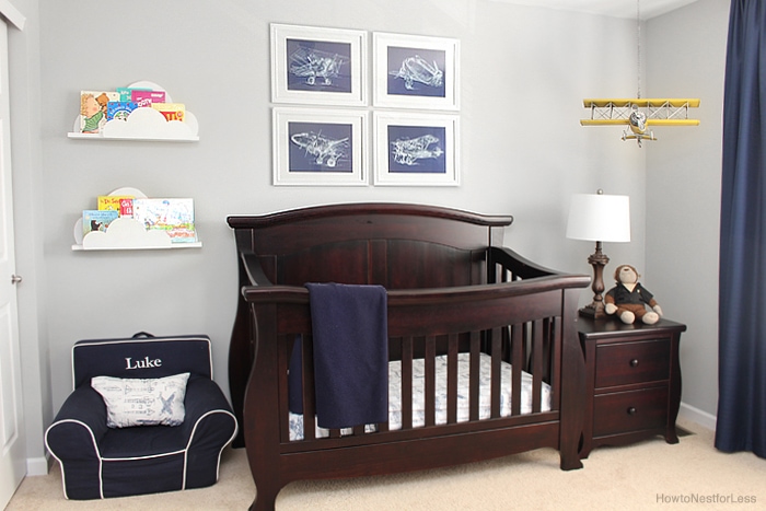 Airplane themed cheap baby room