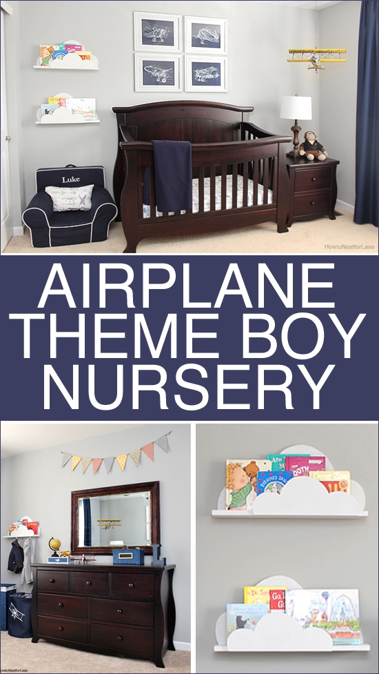 Airplane themed baby outlet room