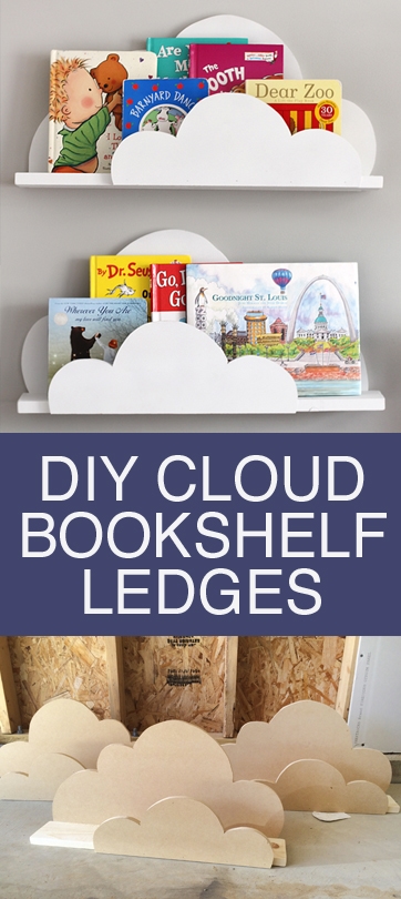 Diy cloud bookshelf ledges poster.