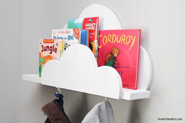 diy cloud bookshelf