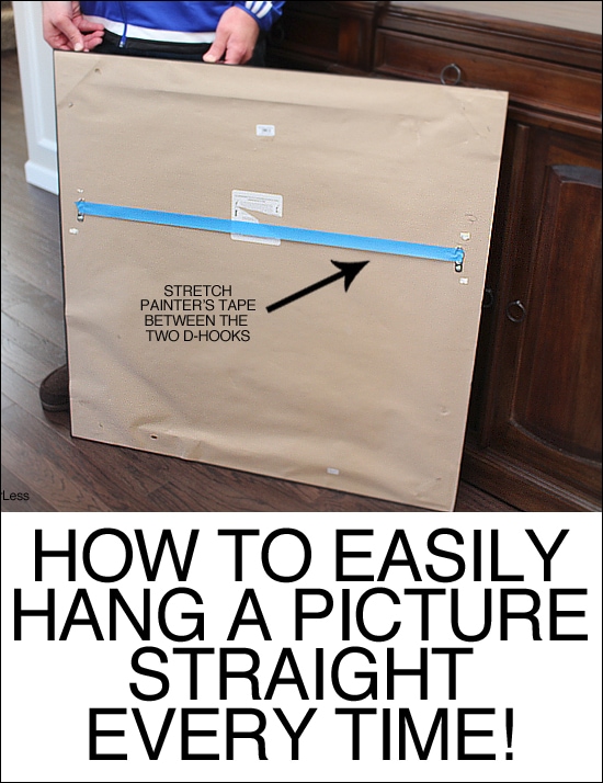 How to easily hang a picture straight every time with someone holding a picture.