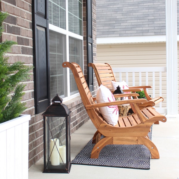 Front Porch Makeover How To Nest For Less   Front Porch Adirondack Chairs 600x600 