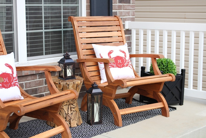 front porch makeover chair