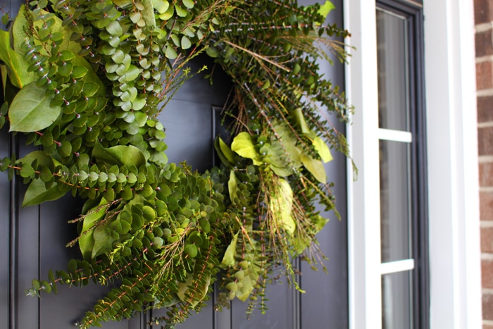 front porch makeover wreath