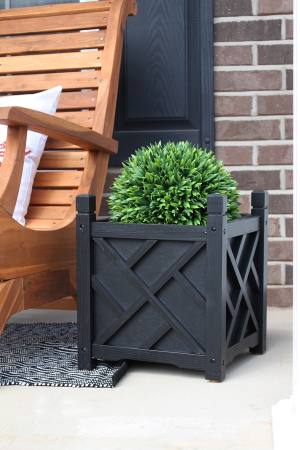 front porch planter makeover