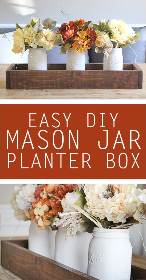DIY mason jar planter box