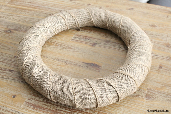 burlap baseball wreath