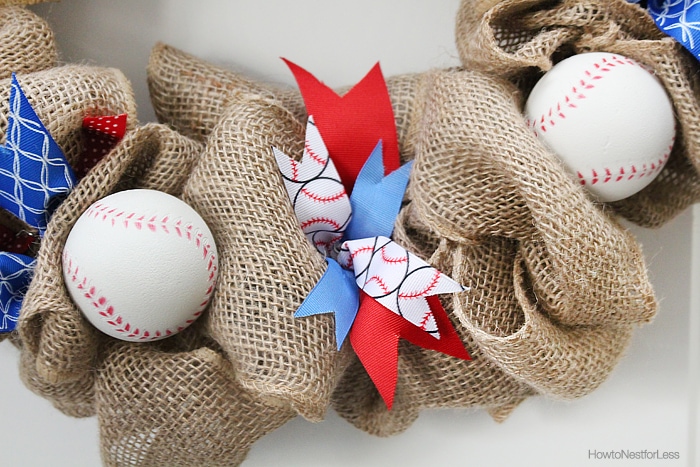 cute baseball wreath