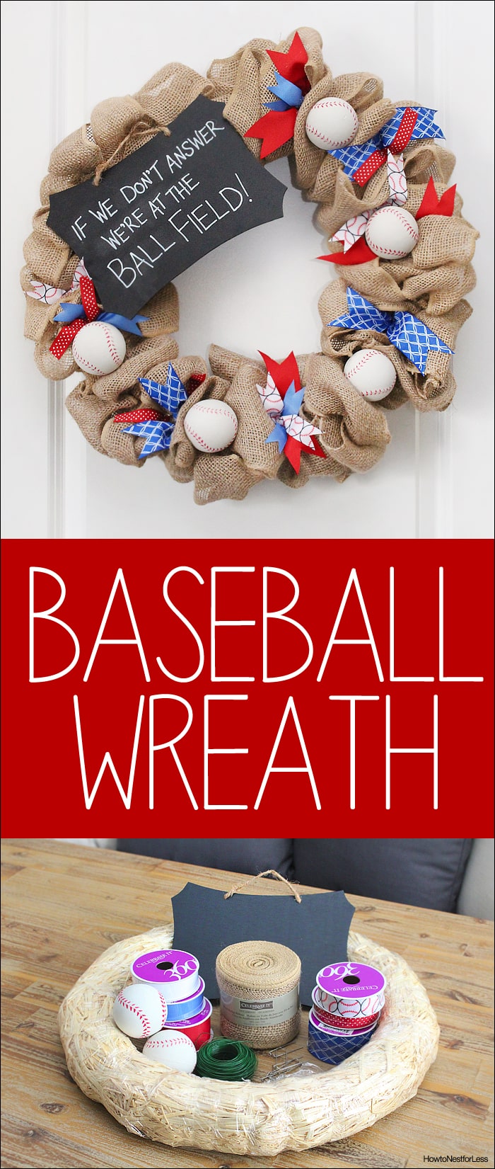 easy diy baseball wreath