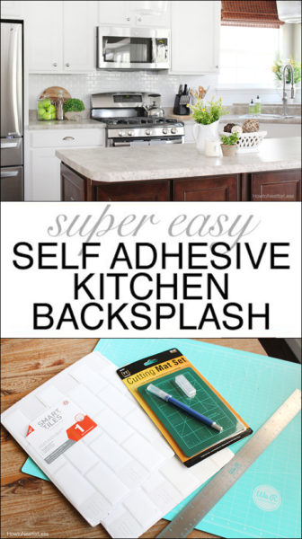 Super easy self adhesive kitchen backsplash poster.