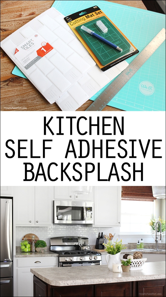 white subway tile self adhesive backsplash - How to Nest for Less™