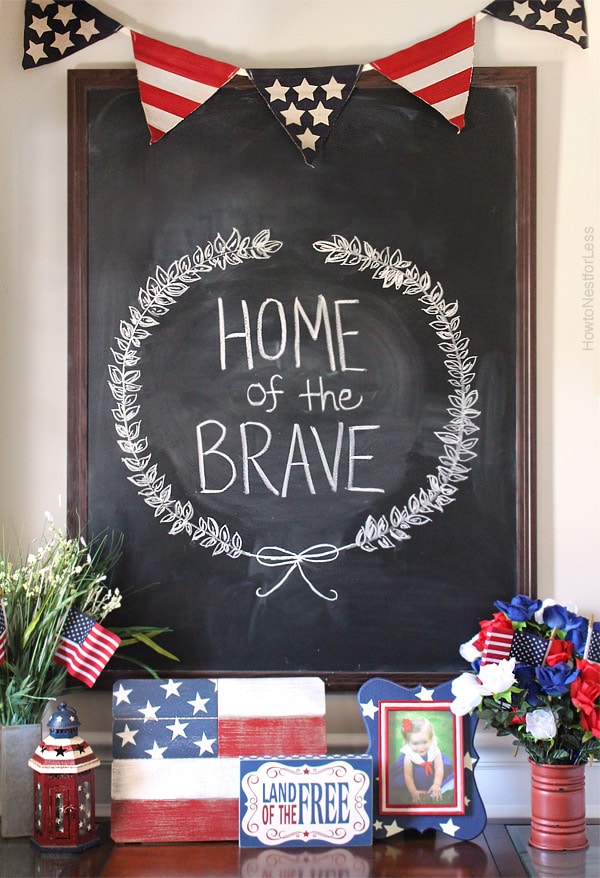 4th of july chalkboard art