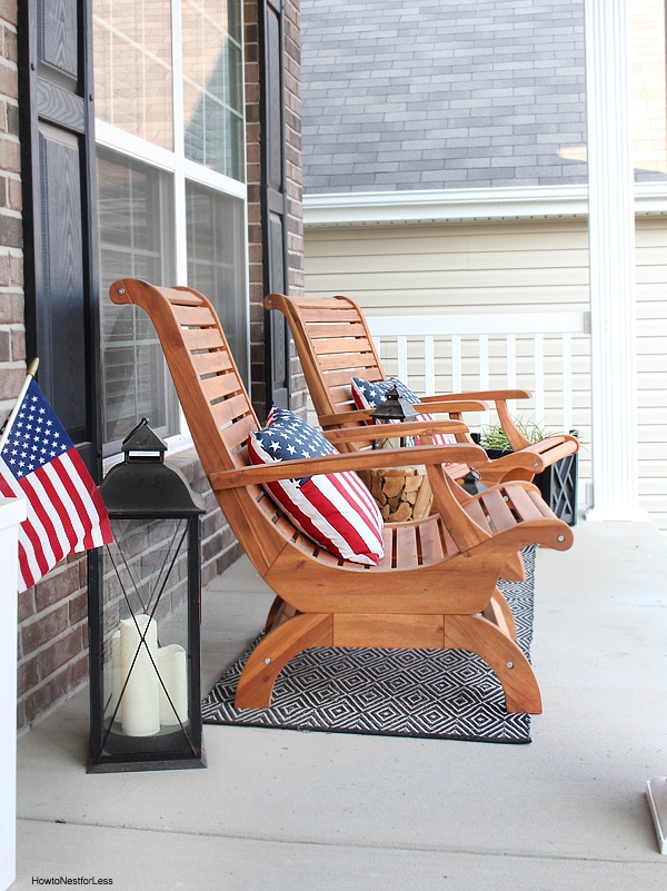 front porch patriotic makeover