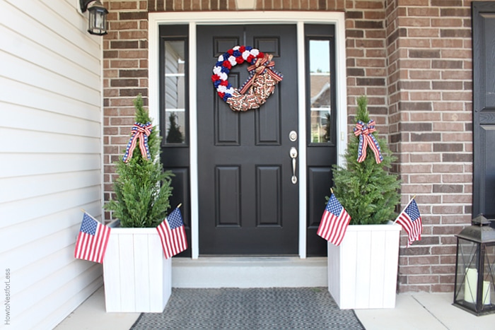 patriotic front porch