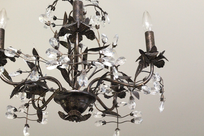 crystal chandelier master bedroom
