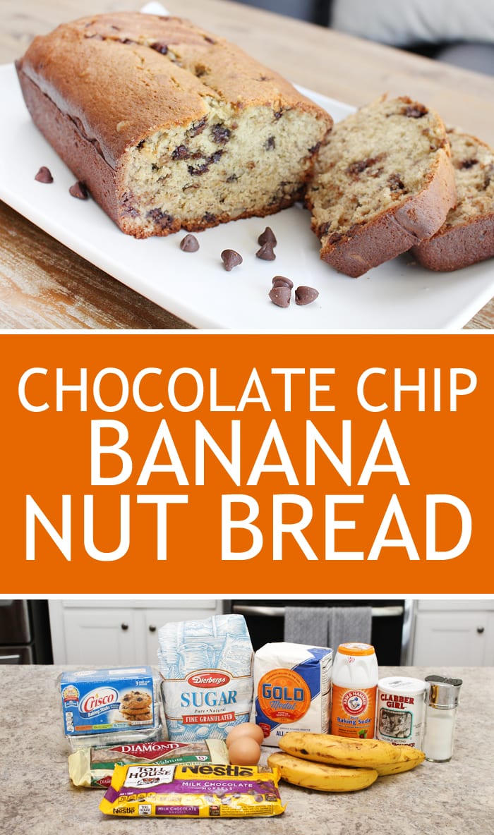 easy chocolate chip banana nut bread recipe